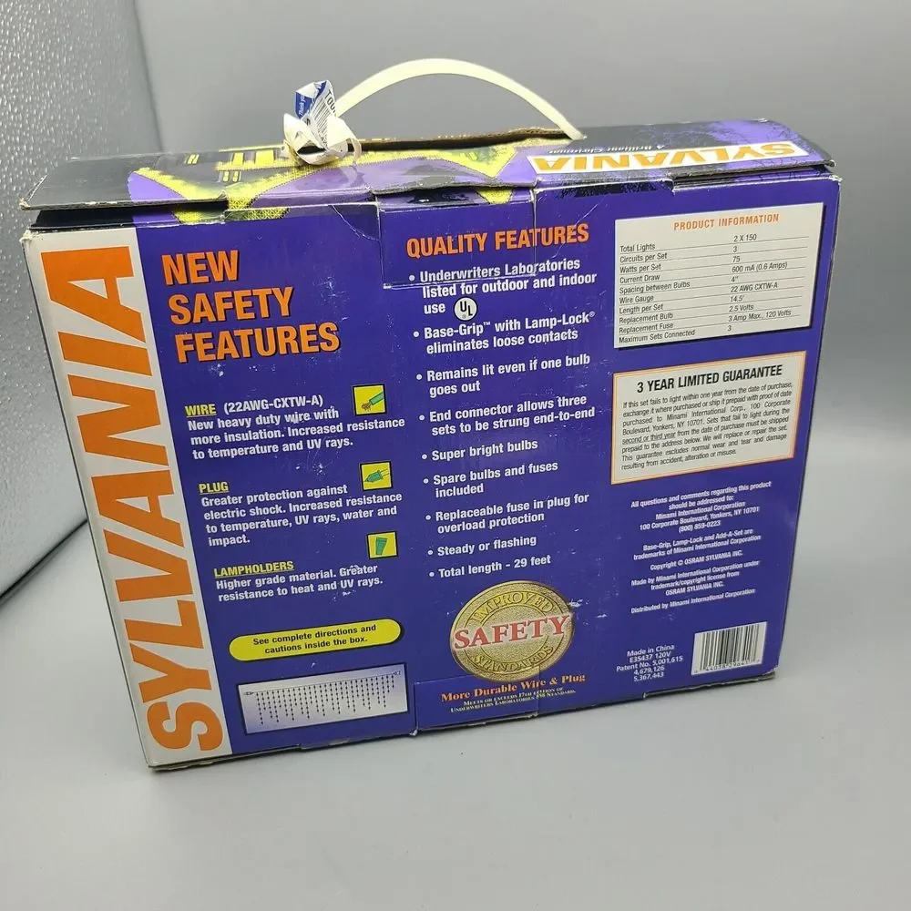 Sylvania Cascading 300 light set 29 Feet length Clear ICICLE S29641 NEW